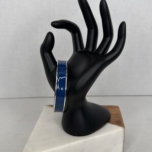 Vintage Silver and Blue Jewelry Bangle lot C44